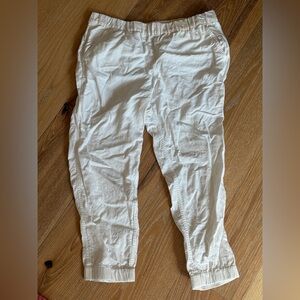 J. Crew Cream Relaxed Linen Fit Pants